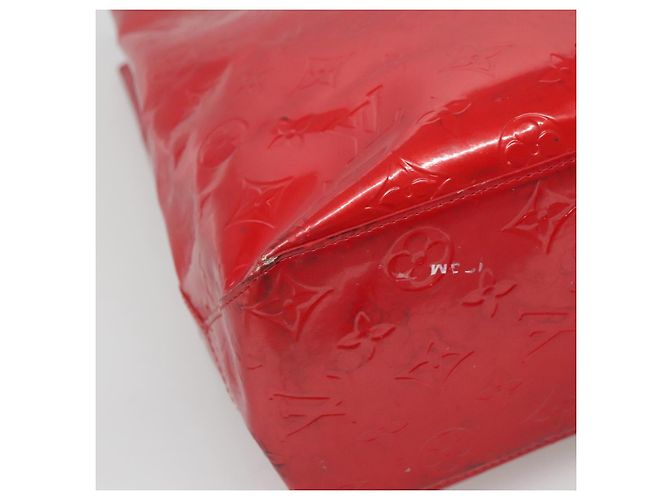 LOUIS VUITTON Monogram Vernis Reade MM Hand Bag Red Rouge M91086 LV Auth 122621 - view 14