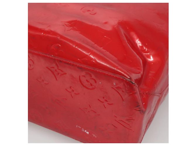 LOUIS VUITTON Monogram Vernis Reade MM Hand Bag Red Rouge M91086 LV Auth 122621 - view 15