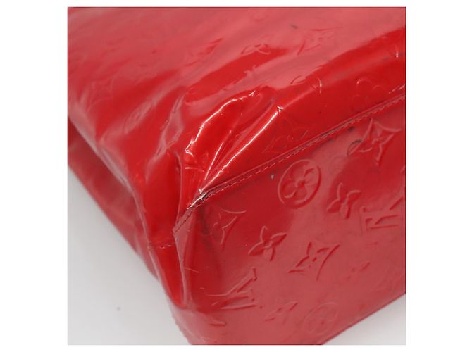 LOUIS VUITTON Monogram Vernis Reade MM Hand Bag Red Rouge M91086 LV Auth 122621 - view 16