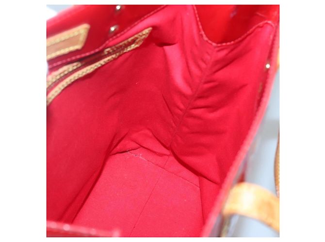 LOUIS VUITTON Monogram Vernis Reade MM Hand Bag Red Rouge M91086 LV Auth 122621 - view 18