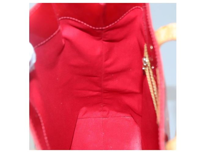 LOUIS VUITTON Monogram Vernis Reade MM Hand Bag Red Rouge M91086 LV Auth 122621 - view 19