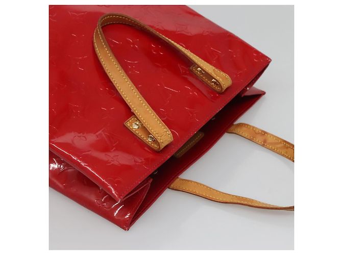 LOUIS VUITTON Monogram Vernis Reade MM Hand Bag Red Rouge M91086 LV Auth 122621 - view 6