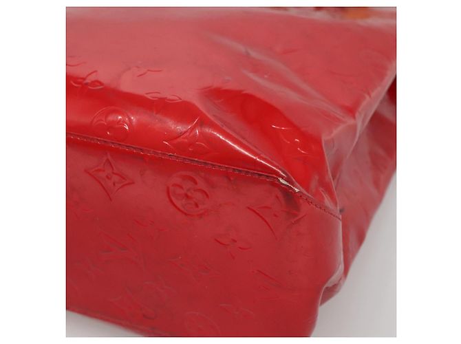 LOUIS VUITTON Monogram Vernis Reade MM Hand Bag Red Rouge M91086 LV Auth 122621 - view 9