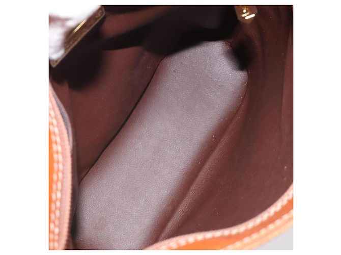 Borsa a spalla SAINT LAURENT in pelle marrone dorato Auth am8218 D'oro - vista 16