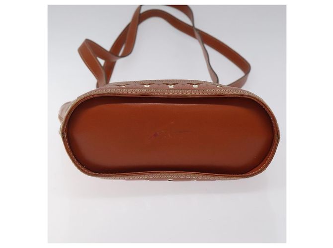 Borsa a spalla SAINT LAURENT in pelle marrone dorato Auth am8218 D'oro - vista 9