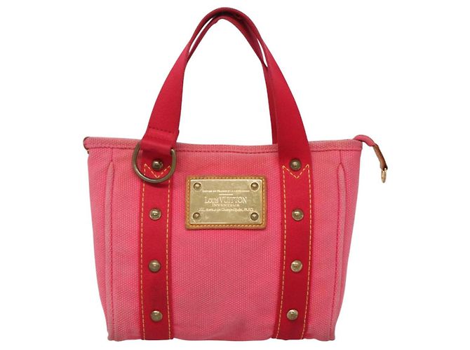 LOUIS VUITTON Antigua Cabas PM Borsa a Mano Rossa Rosa M40088 LV Auth bs25294 Rosso - vista 13
