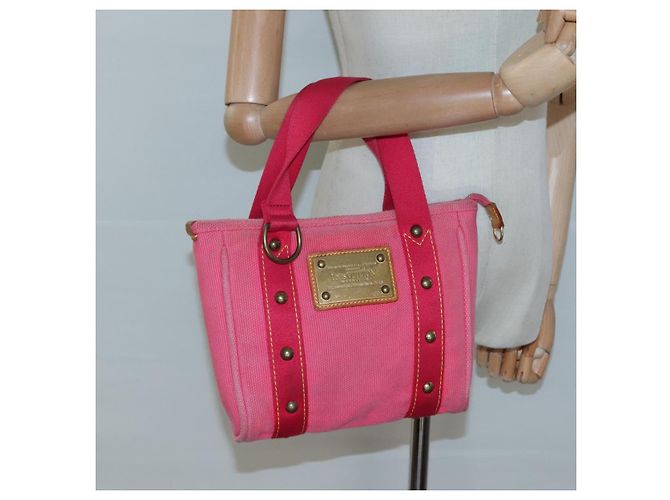 LOUIS VUITTON Antigua Cabas PM Borsa a Mano Rossa Rosa M40088 LV Auth bs25294 Rosso - vista 22