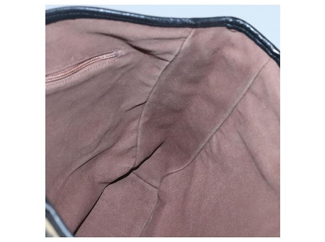Burberry Nova Check Blue Label Tote Bag aus Wolle Beige Silber Authentisch 121808 - Ansicht 16