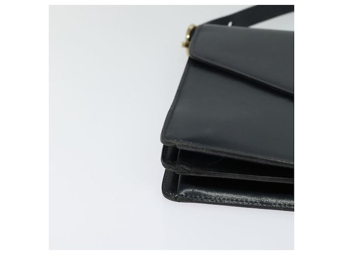 Borsa a spalla Christian Dior in pelle nera e oro Auth BA1601 Nero D'oro - vista 10