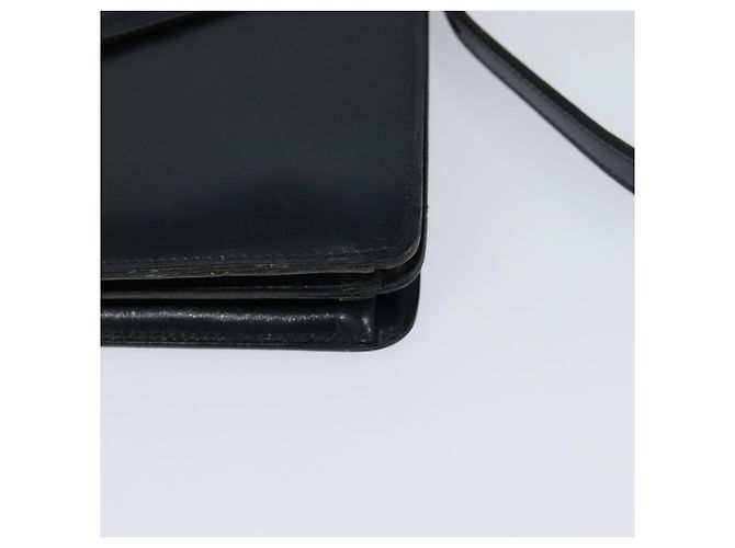 Borsa a spalla Christian Dior in pelle nera e oro Auth BA1601 Nero D'oro - vista 11
