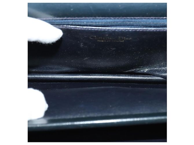Borsa a spalla Christian Dior in pelle nera e oro Auth BA1601 Nero D'oro - vista 17