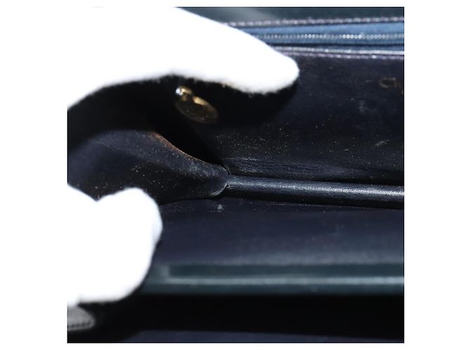 Borsa a spalla Christian Dior in pelle nera e oro Auth BA1601 Nero D'oro - vista 19