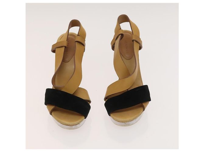 BALLY Fendi Chloe Sandali in Pelle 4Set Bianco Nero Marrone Auth ti3052 - vista 10