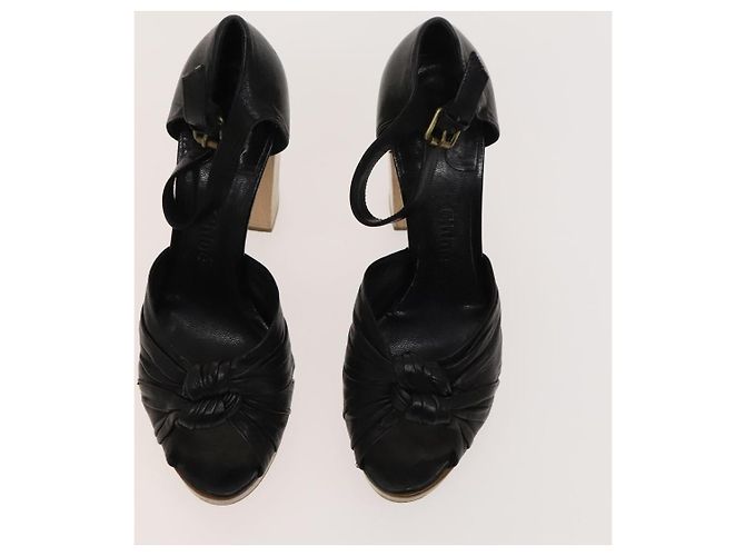 BALLY Fendi Chloe Sandali in Pelle 4Set Bianco Nero Marrone Auth ti3052 - vista 4