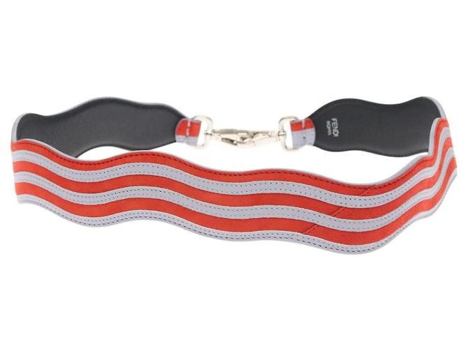 FENDI Schultergurt Sie Schultergurt Leder Orange Auth hk2497 - Ansicht 3
