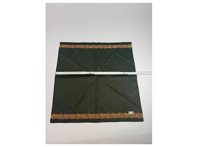 Céline Sciarpa vintage Celine verde marrone - vista 3