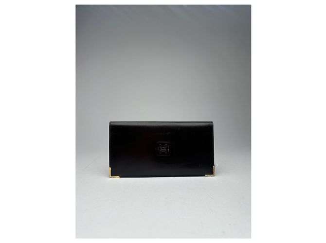 Céline Vintage Celine Leather card holder ID holder black - view 2