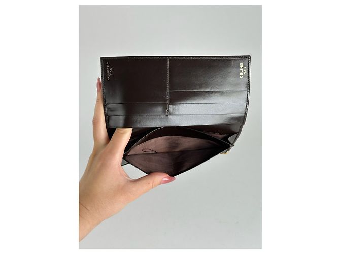 Céline Vintage Celine Leather card holder ID holder black - view 3