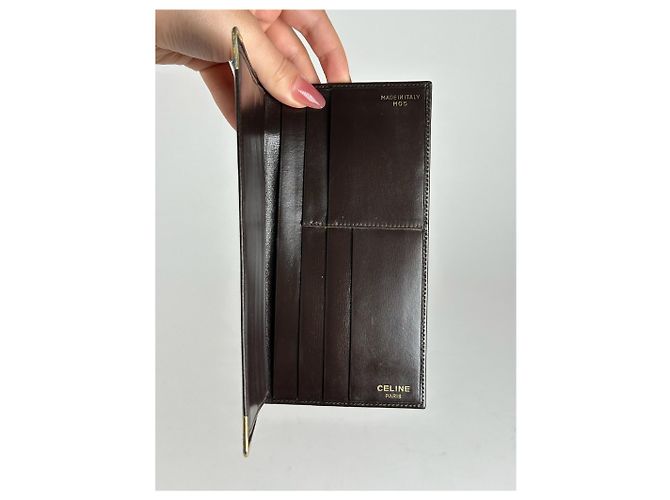 Céline Vintage Celine Leather card holder ID holder black - view 4