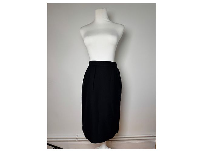 Gonna vintage Yves Saint Laurent nera XS Nero - vista 13