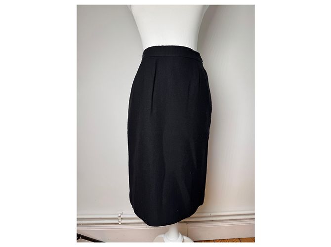 Gonna vintage Yves Saint Laurent nera XS Nero - vista 14