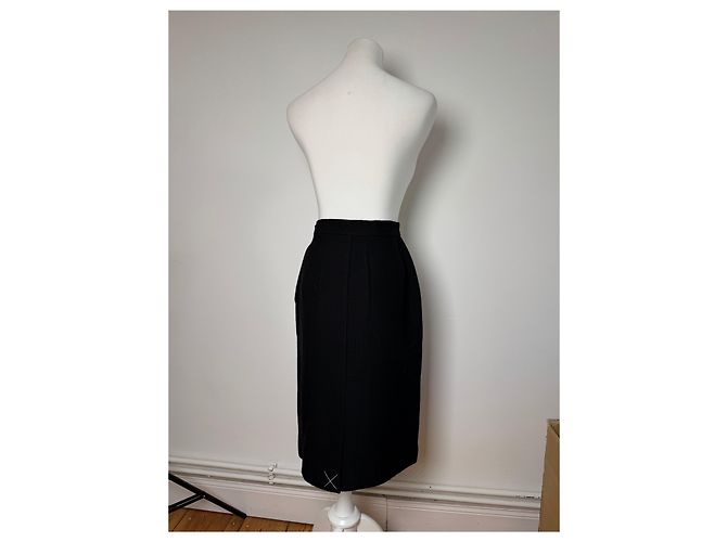 Gonna vintage Yves Saint Laurent nera XS Nero - vista 3