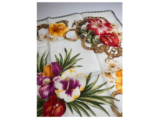 Céline Vintage Celine Blumen-Schal Mehrfarben - Ansicht 4