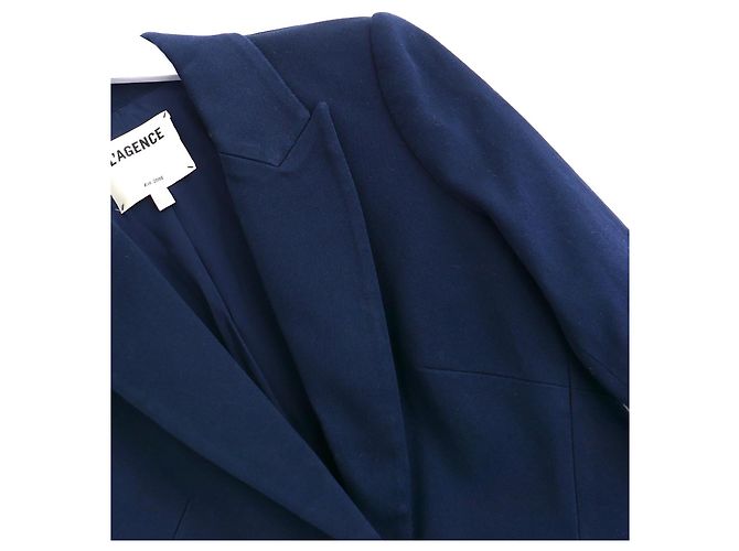 L'Agence Chaqueta Blazer de Algodón Navy de la Agencia Azul marino - vista 3