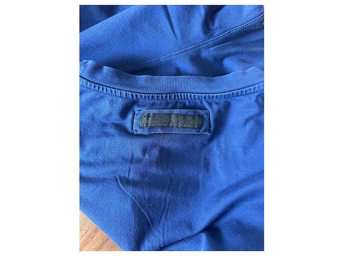 T-shirt Prada blu navy in cotone - vista 5