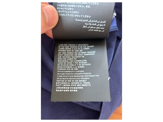 T-shirt Prada blu navy in cotone - vista 9