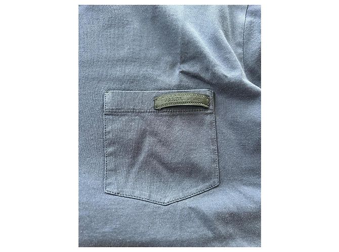 T-shirt Prada Blu Navy in Cotone con Logo - vista 4