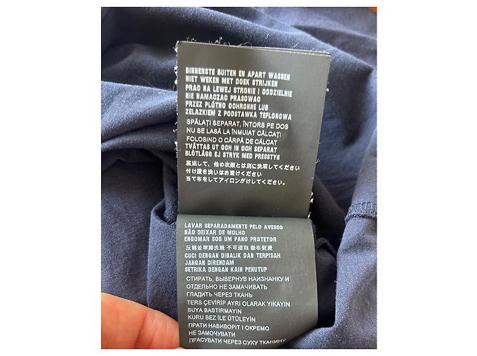 T-shirt Prada Blu Navy in Cotone con Logo - vista 8