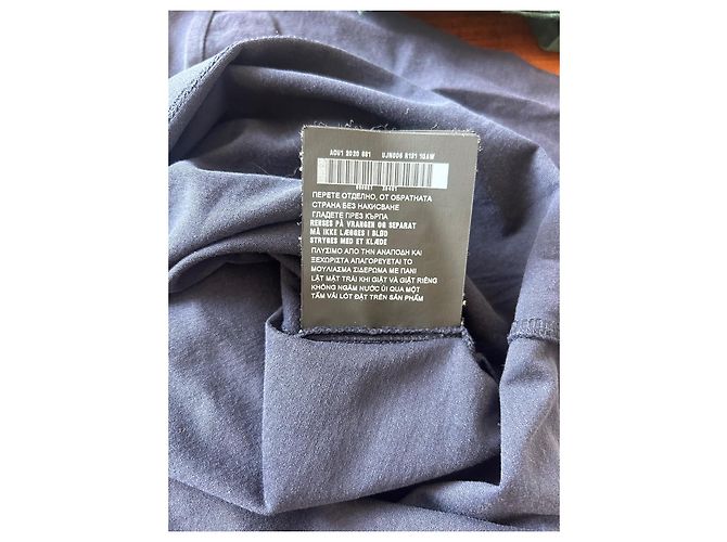 T-shirt Prada Blu Navy in Cotone con Logo - vista 9
