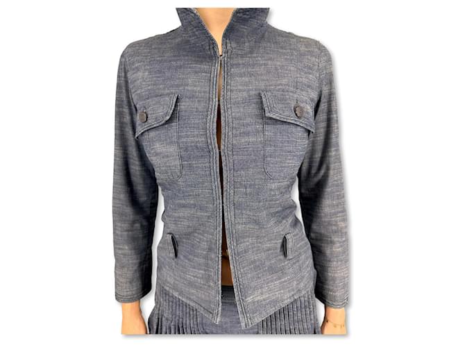 Chanel Completo in denim per l'estate 2003 Blu Blu navy Blu chiaro Blu scuro Silver hardware - vista 12