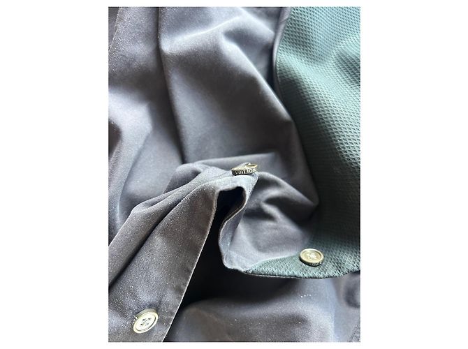 Camicia Louis Vuitton in cotone blu navy Taglia L - vista 10