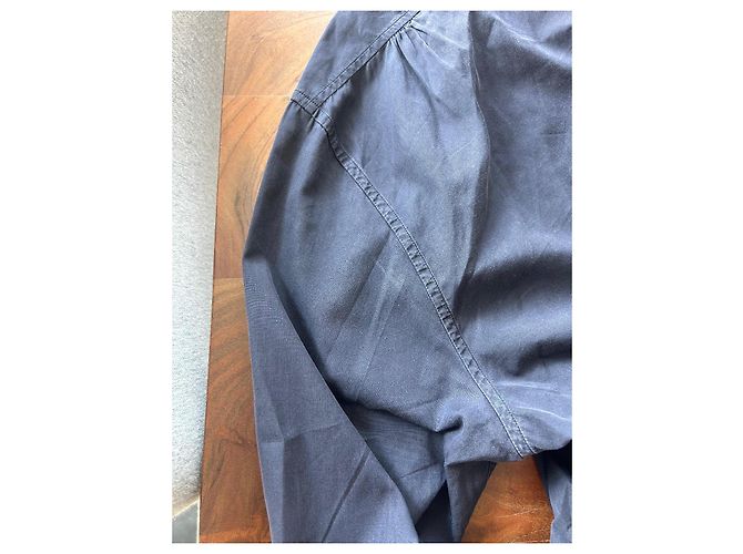 Camicia Louis Vuitton in cotone blu navy Taglia L - vista 17