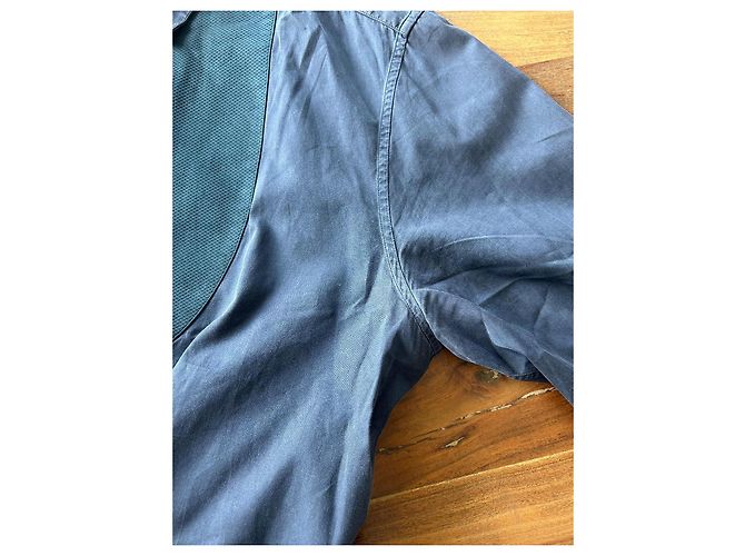 Camicia Louis Vuitton in cotone blu navy Taglia L - vista 18