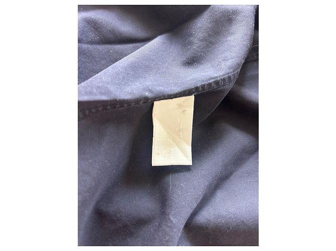 Camicia Louis Vuitton in cotone blu navy Taglia L - vista 7