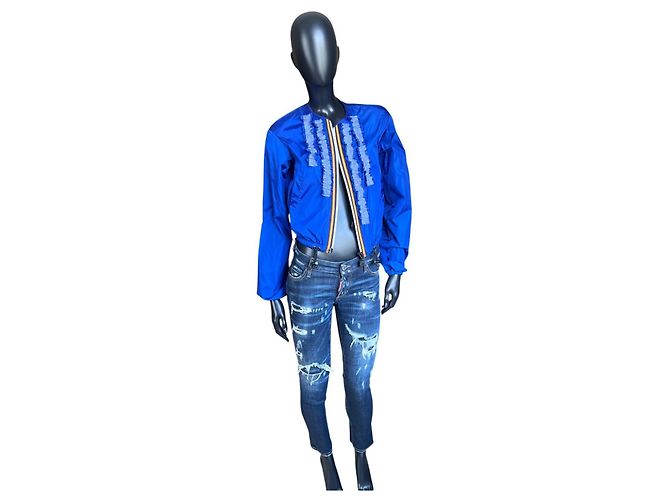 Dsquared2 K-Way Slim Jacke blau Polyamid - Ansicht 4