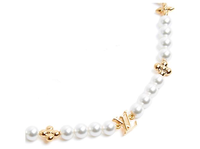 Collana Louis Vuitton 2025 My LV Pearl perle eleganti collana corta dorata Nuova D'oro - vista 3