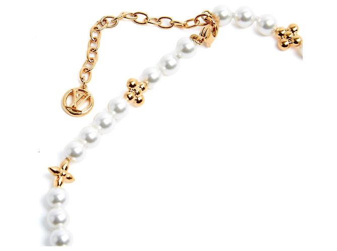 Collana Louis Vuitton 2025 My LV Pearl perle eleganti collana corta dorata Nuova D'oro - vista 4