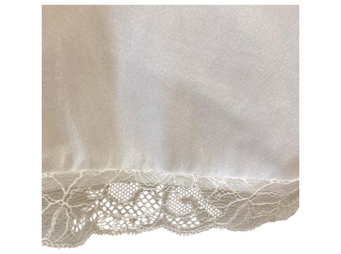 Autre Marque Twinest Satinbluse mit Spitze Weiß - Ansicht 6