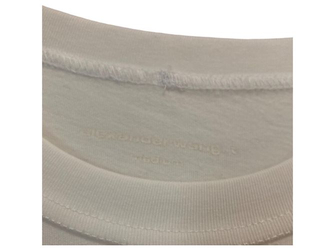 Camiseta con logo puff de Alexander Wang en jersey de algodón M Blanco - vista 2