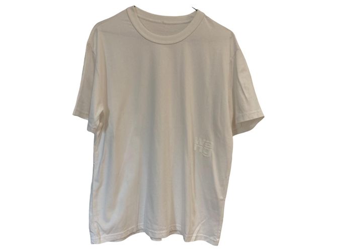 Camiseta con logo puff de Alexander Wang en jersey de algodón M Blanco - vista 3