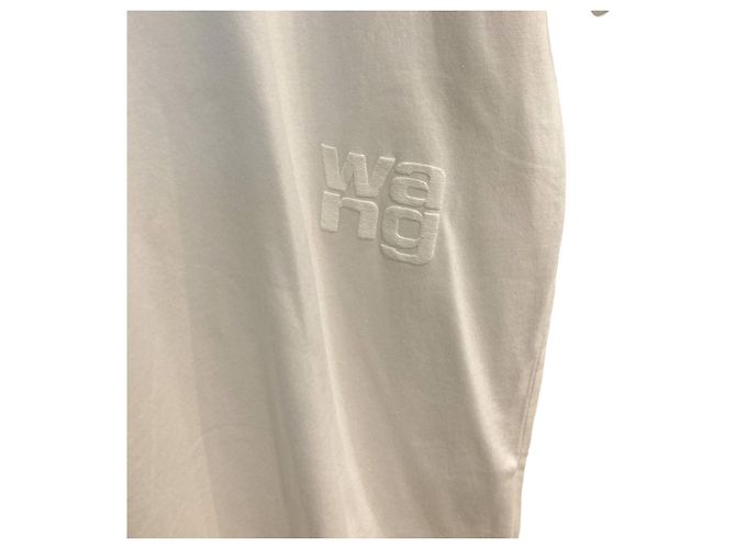 Camiseta con logo puff de Alexander Wang en jersey de algodón M Blanco - vista 4
