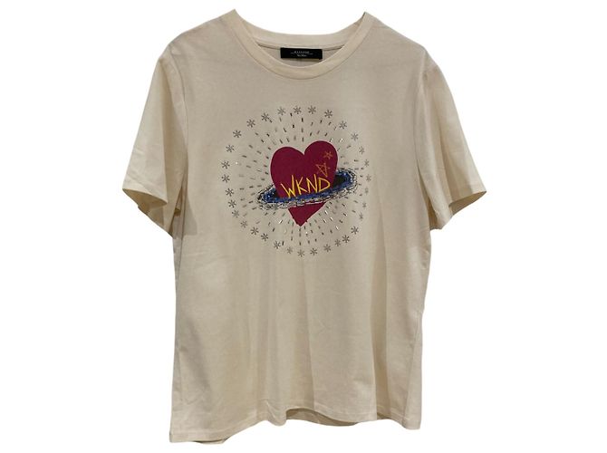 Weekend Max Mara Camiseta Impresa Cine Weekend MaxMara L Beige - vista 2