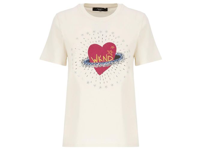 Weekend Max Mara Camiseta Impresa Cine Weekend MaxMara L Beige - vista 8