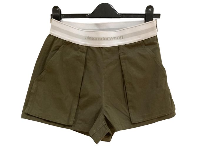 Short cargo a vita alta Alexander Wang US6 Cachi - vista 2