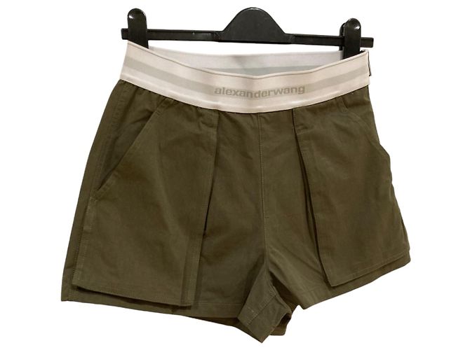 Short cargo a vita alta Alexander Wang US6 Cachi - vista 3