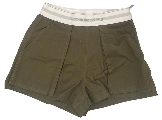 Short cargo a vita alta Alexander Wang US6 Cachi - vista 5